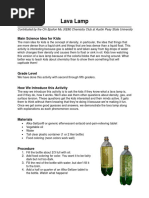 Lava Lamp Experiment | PDF