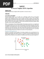 Lab # 12 K-Nearest Neighbor (KNN) Algorithm: Objective