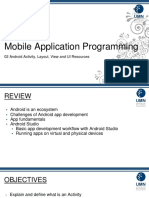 Mobile Application Programming: 02 Android Activity, Layout, View and UI Resources