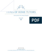 Types of Home Tutors