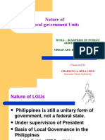 Urban and Regional Planning - Nature of Local Government