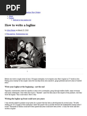 How to Write Film Logline Concept Premise How to Test Your Movie Idea