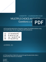 Chemistry - Multiple Choice Answers Presentation