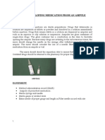 Withdrawing Medication From An Ampule