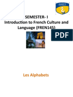 Semester-I Introduction To French Culture and Language (FREN145)