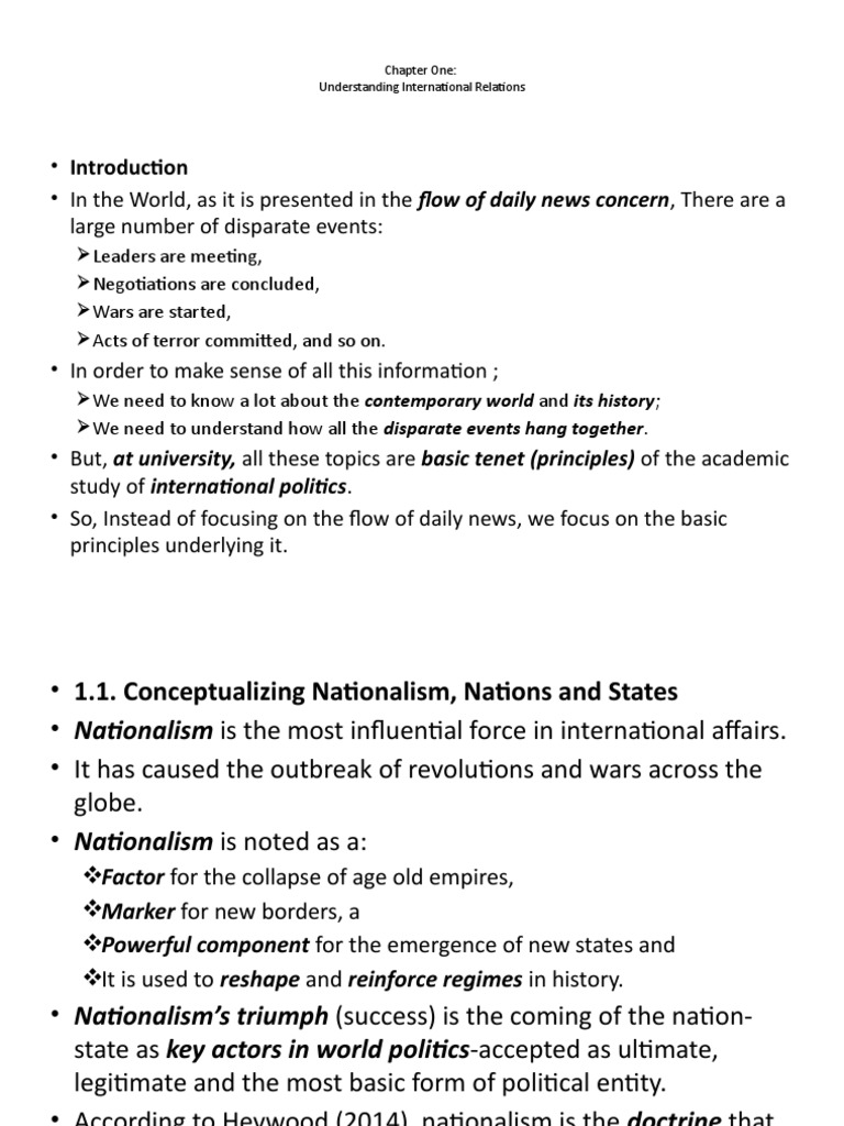 Understanding Nationalism in IR | PDF | Capitalism | International ...