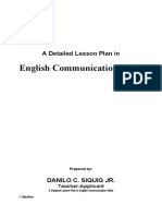 A Detailed Lesson Plan in Oral Communication - Danilo Siquig, Jr. - Revised