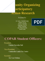 Community Organizing Participatory Action Research: Presented by