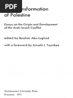 The Transformation of Palestine Essays On The Origin and Development of The Arab-Israeli Conflict by Ibrahim Abu-Lughod