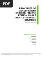 Principles of Measurement Systems Fourth Edition John P Bentley Manual Solution