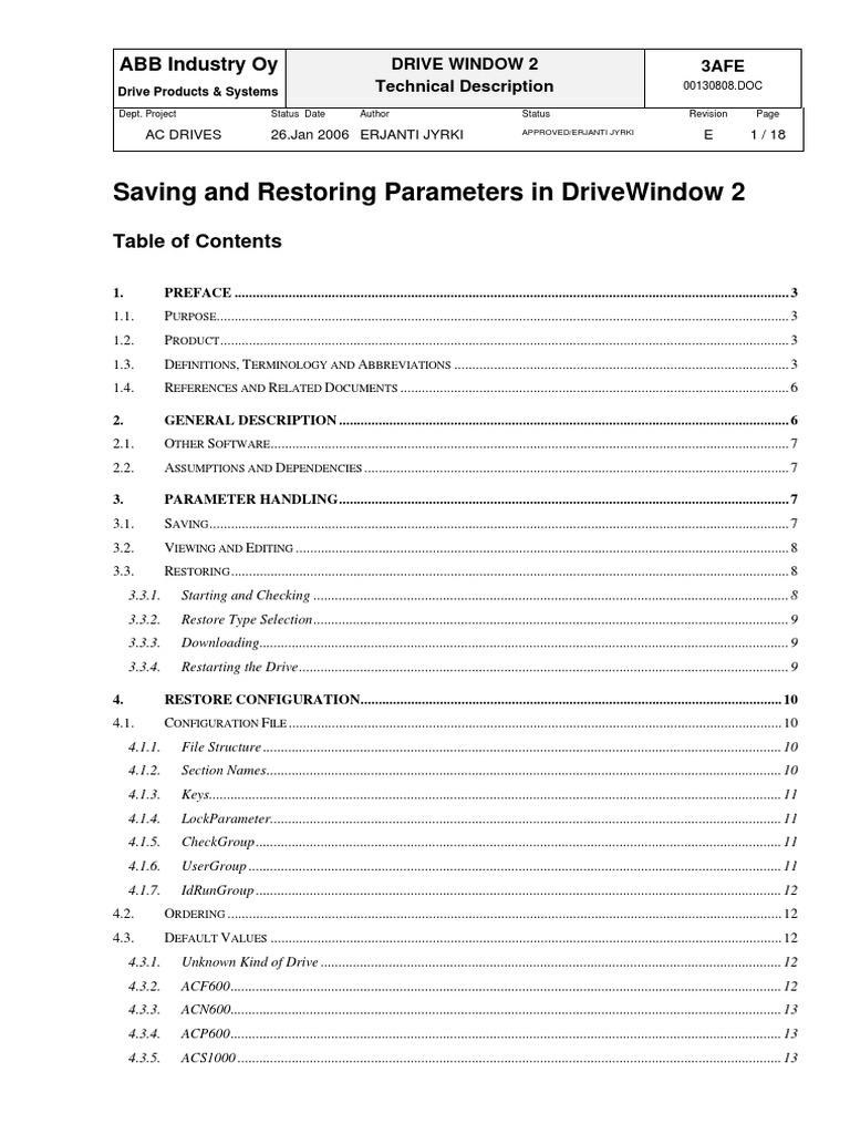 DriveWindow 2 Parameter Management Guide | PDF | Computer Program ...