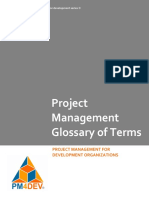 PM4DEV Project Management Glossary of Terms