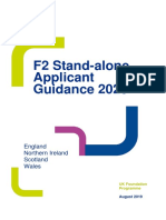 F2 Stand-Alone Applicant Guidance 2020: England Northern Ireland Scotland Wales