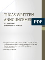 Tugas Written Announcement Bing X
