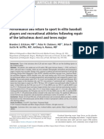 Performance and Return To Sport in Elite Baseball Players and Recreational Athletes Following Repair of The Latissimus Dorsi and Teres Major