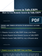 How To Use Remote Access in Tally - ERP9