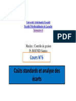 S6 Cours N°6 Coûts Standards Et Analyse Des Écarts