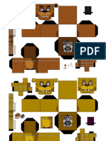 Freddy Fazbear Paper Craft Model Paper Craft