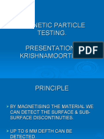 Magnetic Particle Testing. Presentation Krishnamoorthi. V