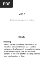 Unit 4: Database Management System