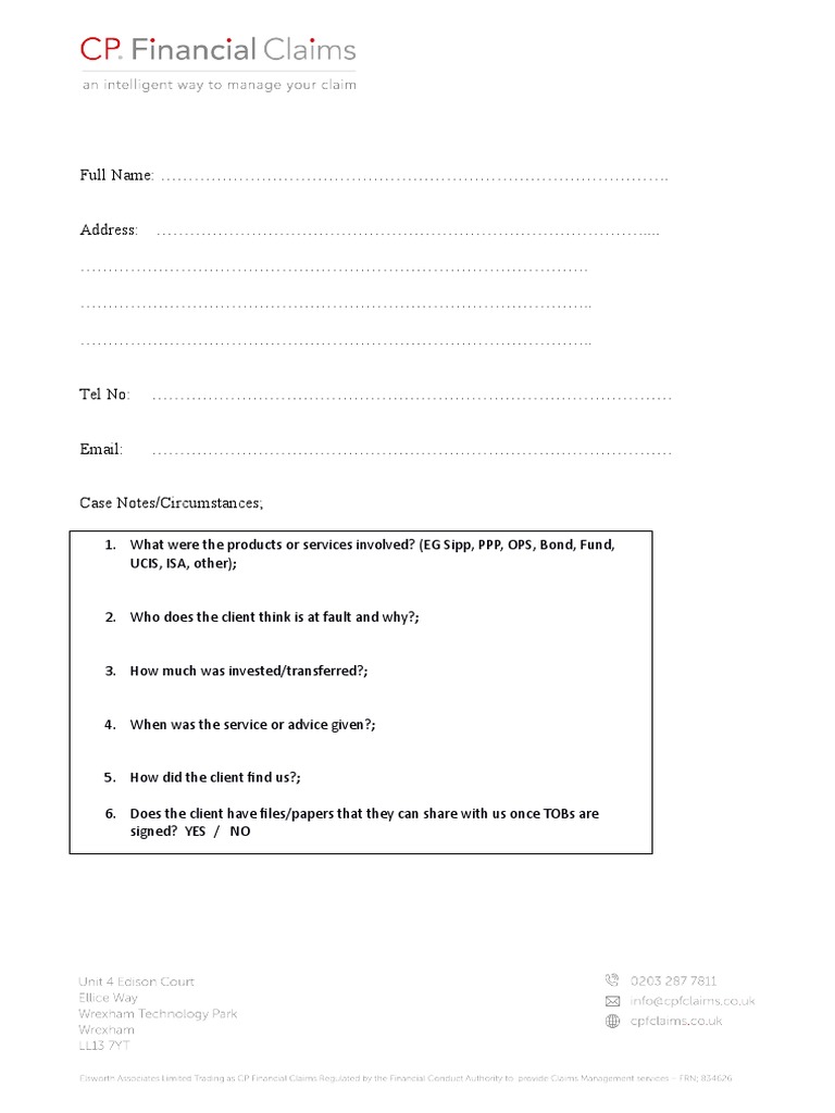 Direct Enquiry Sheet | PDF
