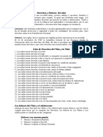 Deberes y Derechos de Los Niños y Adoslescentes