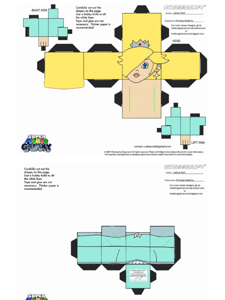 Princess Rosalina Paper Toy Paper Craft | PDF