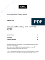 November 2005 Examinations: Strategic Level