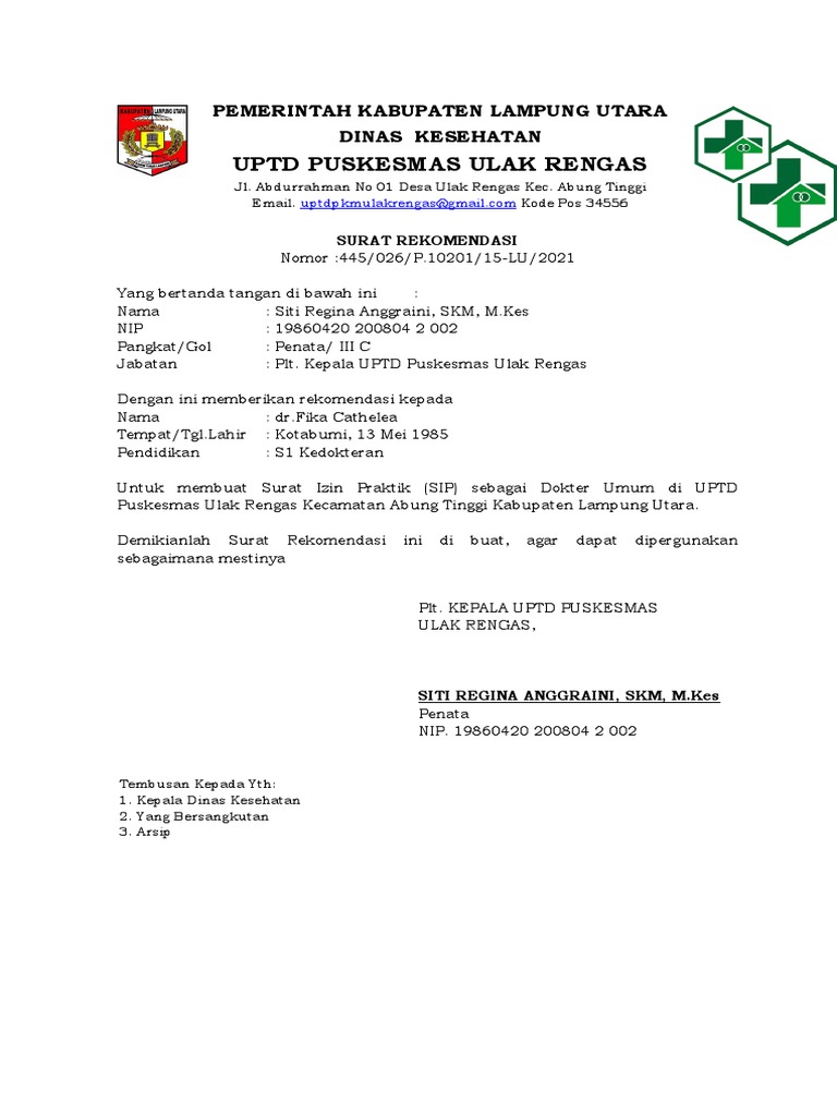 Rekom Sip Dokter | PDF | Kesehatan Holistik