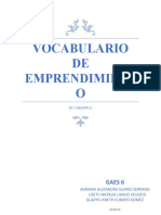 Vocabulario Palabras Emprendimiento