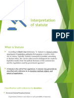 Statutary Interpretation