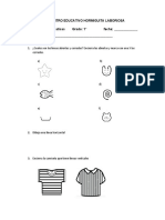 Evaluacion de Matematicas Grado 1° C.E.H.L