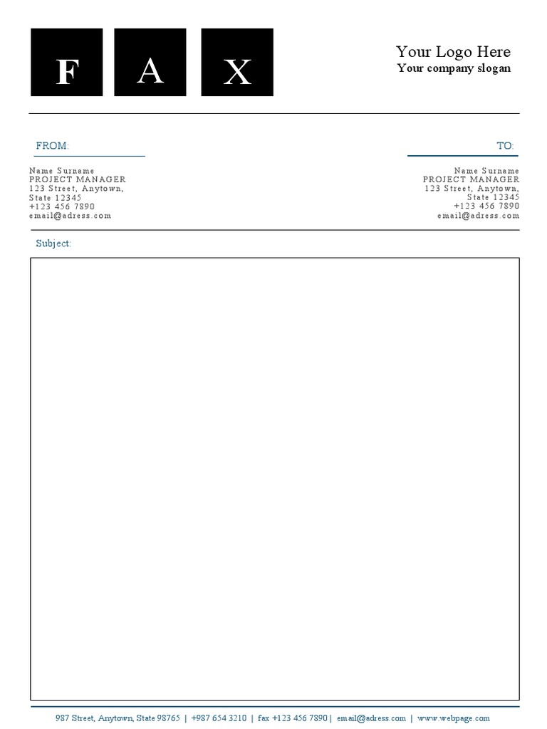 Fax Communication Template | PDF