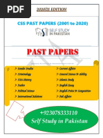 CSS Past Papers (2000-2020)