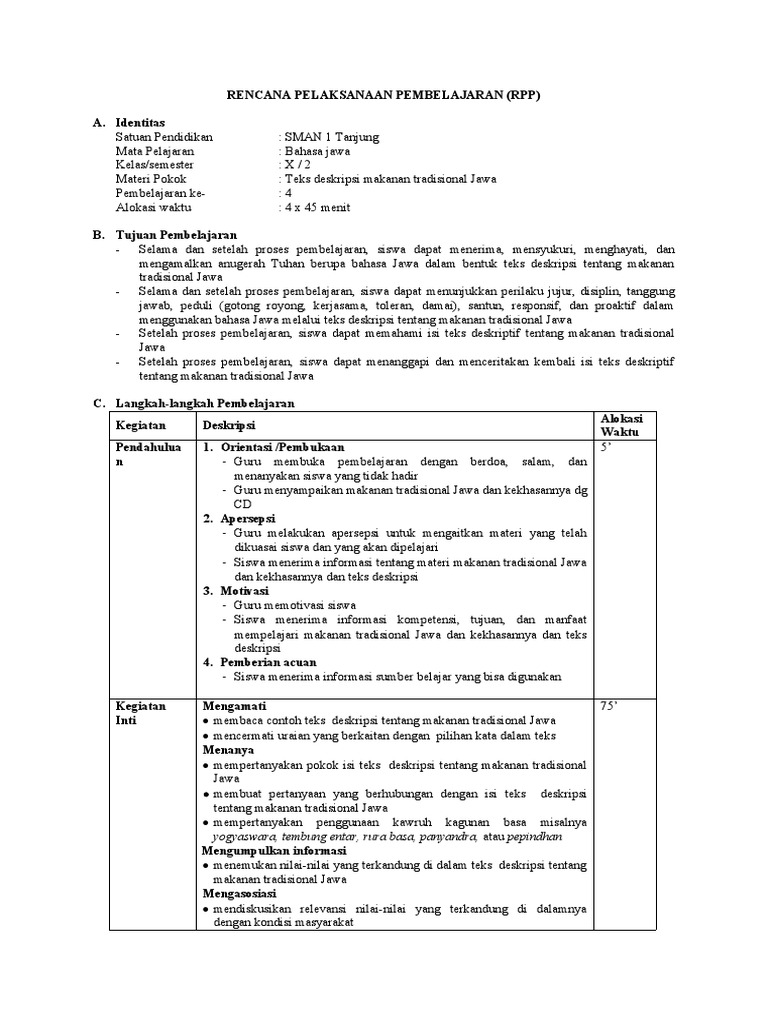 Eksposisi Makanan Tradisional | PDF