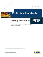 BS 499-1 Welding Terms and Symbols 2009