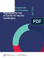 Fairness Principles For Public Service Providers: Regarding The Use of COVID-19 Vaccine Certification
