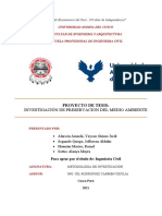 Proyecto de Investigación Medio Ambiente