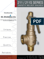 STaylorValve 211/211S Series Safety Relief Valve Specs