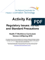 Activity Key: Regulatory Issues: HIPAA and Standard Precautions
