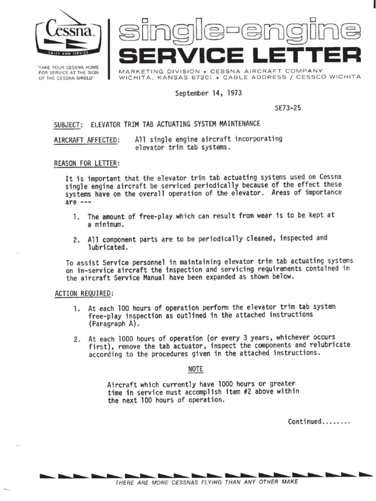 Elevator Trim Tab Inspection | PDF