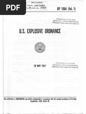 Mies in America. ハードカバー OP 1664, US Explosive Ordnance, Volume 1 | PDF | Projectiles