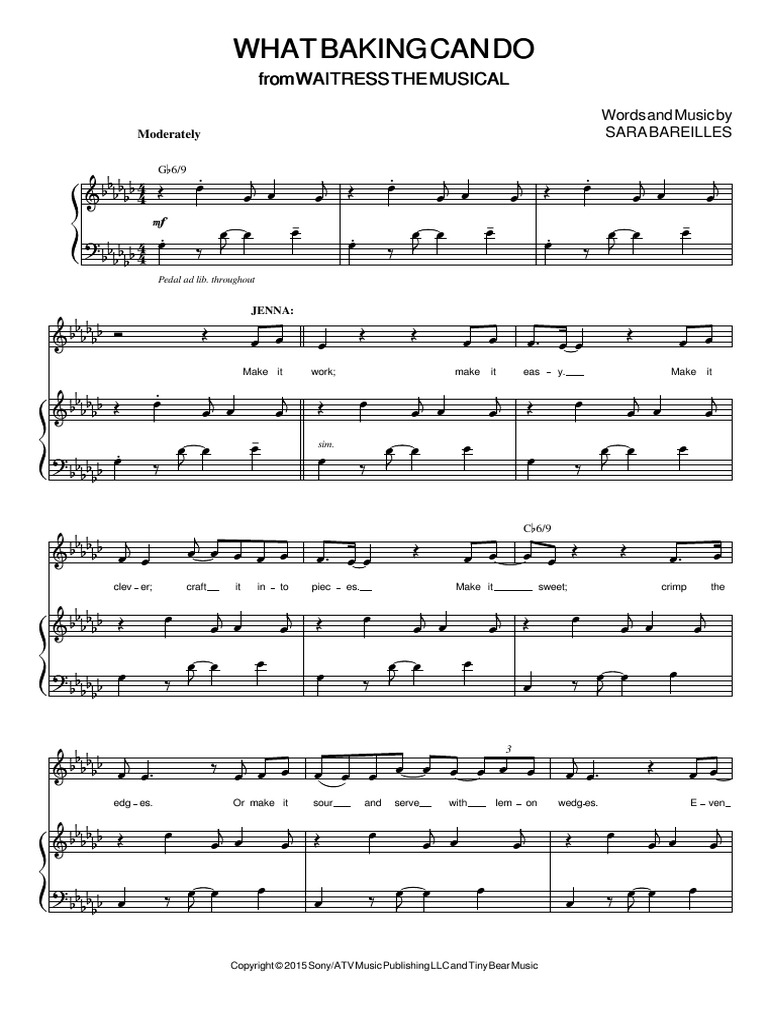 What Baking Can Do PDF Musicals Based On Works Works