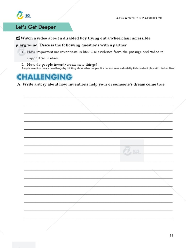 Week 4 - Advanced Reading Level 2B (E4-5) (277014) - Part6 | PDF ...