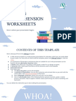 Reading Comprehension Worksheets by Slidesgo