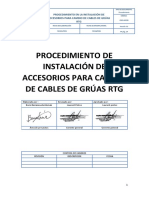 Procedimiento en La Instalación de Accesorios para Cambio de Cables de Gruas RTG
