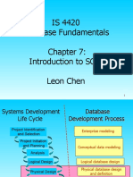 IS 4420 Database Fundamentals Introduction To SQL Leon Chen