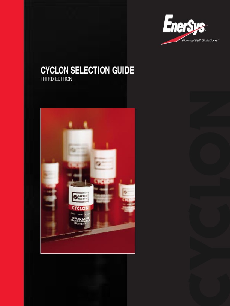 Bateria Enersys - Cyclon | PDF | Battery Charger | Rechargeable Battery
