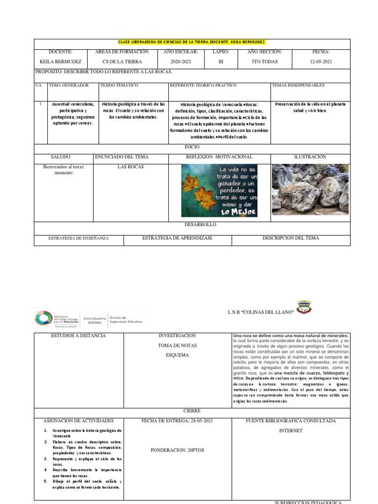 Clase Liberadora de Ciencias de La Tierra 1 | PDF | Roca (geología ...