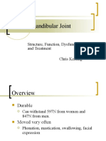 Temporomandibular Joint Structure, Function, Dysfunction and Treatment